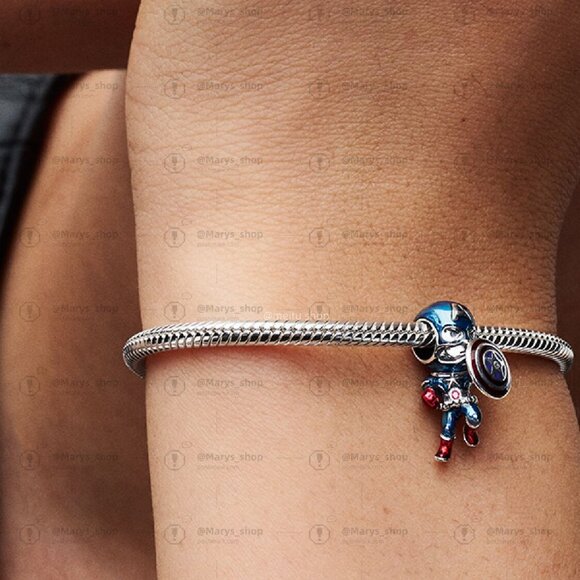 Pandora Marvel The Avengers Captain America Charm - Picture 4 of 6